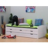 Tienerbed bedbank Ulli met laden wit