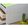 Tienerbed bedbank Ulli met laden wit