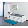 Tienerbed bedbank Ulli met laden wit
