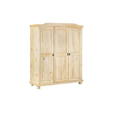 Grenen 3 deurs kledingkast natuurlijk gelakt