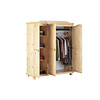 Grenen 3 deurs kledingkast natuurlijk gelakt