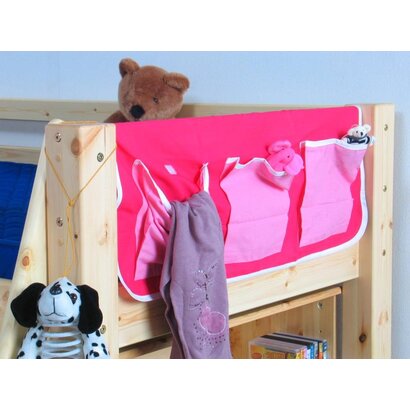 Hoogslaper decoratie hangtas met 3 zakken roze