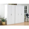 Stijlvolle 5deurs kastenwand Oslo wit hang-leg combinatie