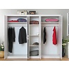Stijlvolle 5deurs kastenwand Oslo wit hang-leg combinatie