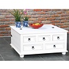 Dekenkist met laden wit salontafel New Mexico