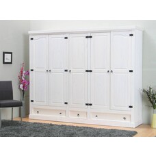 5-deurs kledingkast wit New Mexico