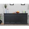 Zwart antiek patinÃ© dressoir Mozart 4deurs