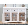 Wit dressoir New Mexico 132cm breed met 3 deuren en 3 laden