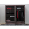 Bruine kledingkast 4-deurs New Mexico