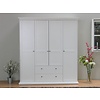 Garderobekast wit met 4 deuren en 2 laden VenetiÃ« 181x201x61 cm