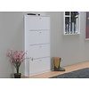 Schoenenkast wit mat 75x148x17 cm Escape