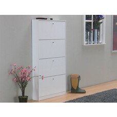 Schoenenkast wit mat 75x148x17 cm Escape