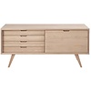 A-Line dressoir met 1 deur en 4 laden, eik.