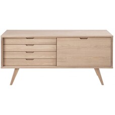 A-Line dressoir met 1 deur en 4 laden, eik.