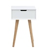 Mena - nachtkastje - wit hout