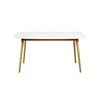 Nico - eettafel - wit/eiken - 150x80 cm