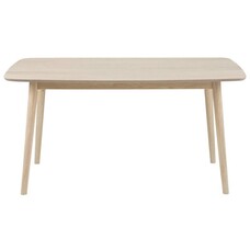 Nico eettafel wit/eiken 150x80 cm