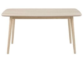 Nico eettafel wit/eiken 150x80 cm