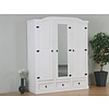 New Mexico 3-deurs kledingkast wit met spiegel