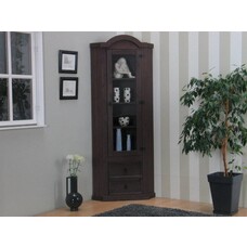 New Mexico hoekkast vitrine bruin grenen