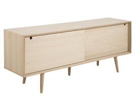 Canes dressoir massief eiken wit geloogd