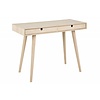 Cent bureau met 2 lades eiken geloogd wit - 100x45x74 cm