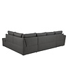 Stan hoekbank slaapbank met chaise longue links en opbergruimte stof grijs