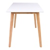 Voos eetkamertafel wit natuur 70x120 cm
