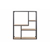 Sea wandrek met 3 planken in eiken decor en zwart metaal