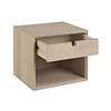 Cent nachtkastje in gefineerd eiken met 1 lade