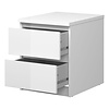 Nada nachtkastje 2 lades wit hoogglans.