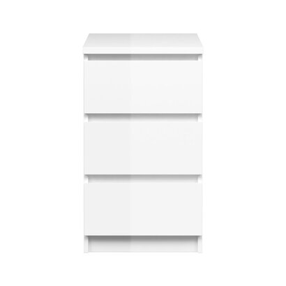 Nada ladekast smal 3 lades wit hoogglans.