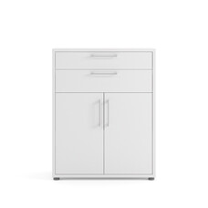 Prisme archiefkast 2 lades en 2 deuren wit.