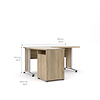 Prisme bureau 3 lades eiken decor en wit.