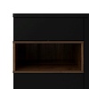 Rosa dressoir 2 deuren, 1 lade en 1 ruimte zwart en walnoot.