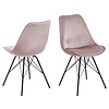 Erin eetkamerstoel dusty rose, zwart.