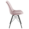 Erin eetkamerstoel dusty rose, zwart.