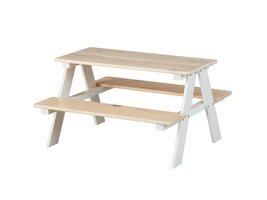 Hensa kinder bureau tafelbank voor kinderen wit, Milkyskin.