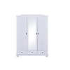 Kapco kledingkast 2 deuren, 1 spiegeldeur, 3 lades wit.