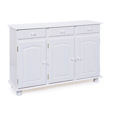 Livra dressoir 3 lades, 3 deuren wit.