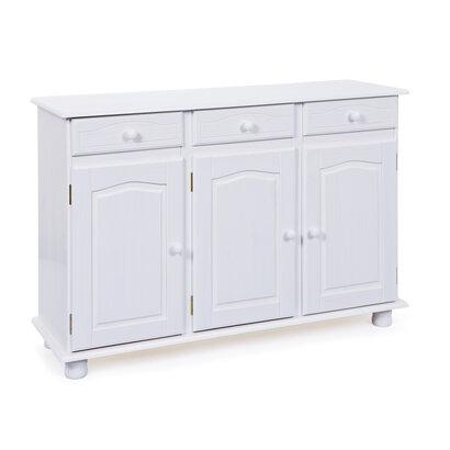 Livra dressoir 3 lades, 3 deuren wit.