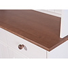 Wright dressoir 3 deuren, 2 glazen deuren, 3 lades, 3 open ruimtes wit, bruin.