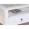 Pall salontafel 1 lade, 1 plank wit.