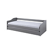 Malsu bed 90x200 cm met 1 uitschuifbed grijs.