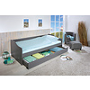Malsu bed 90x200 cm met 1 uitschuifbed grijs.