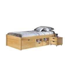 Cluse bed 90x200 cm natuur.