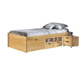 Cluse bed 90x200 cm natuur.