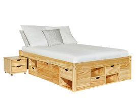 Cluse bed 160x200 cm natuur.