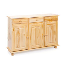 Abill dressoir 3 lades, 3 deuren natuur.