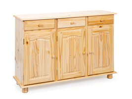 Abill dressoir 3 lades, 3 deuren natuur.